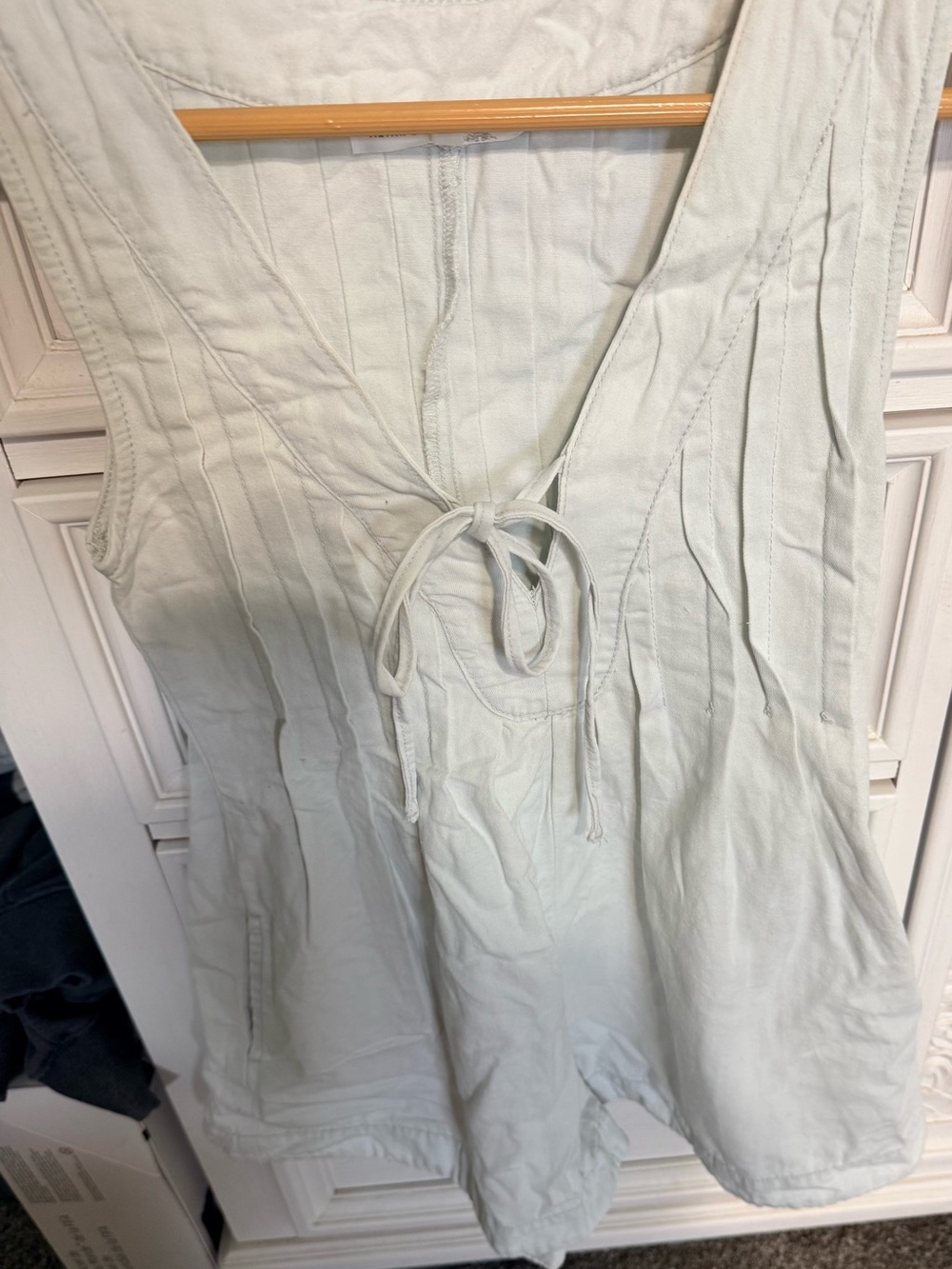 Altar'd State light sage green shorts romper